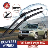 For Ford Escape MK2  2008-2012 Car Windshield Wiper U-type Soft Rubber Frameless Bracketless Car Wipers 20"+20" 1