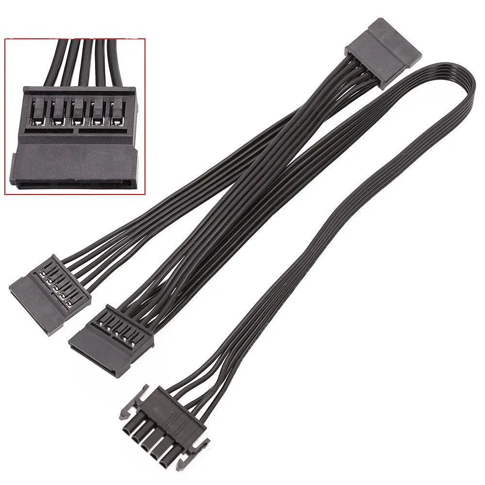 Enermax 모듈러 PSU용 SATA 주변 전원 공급 장치 케이블, 5 핀-3 포트