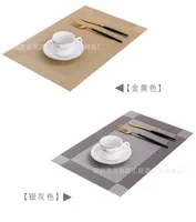 PVC Washable Placemats for Dining Table Mat Non-slip Placemat Set In Kitchen Accessories Cup Coaster Wine Pad Coasters Set 5