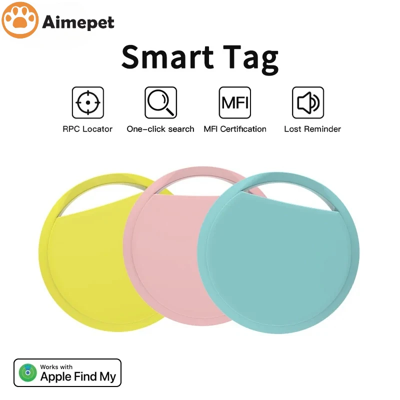 Find My AirTag GPS Tracker Compatible Bluetooth Pet Tracker Smart Anti-Lost Locator For Apple Devices Pet Safety Equipment