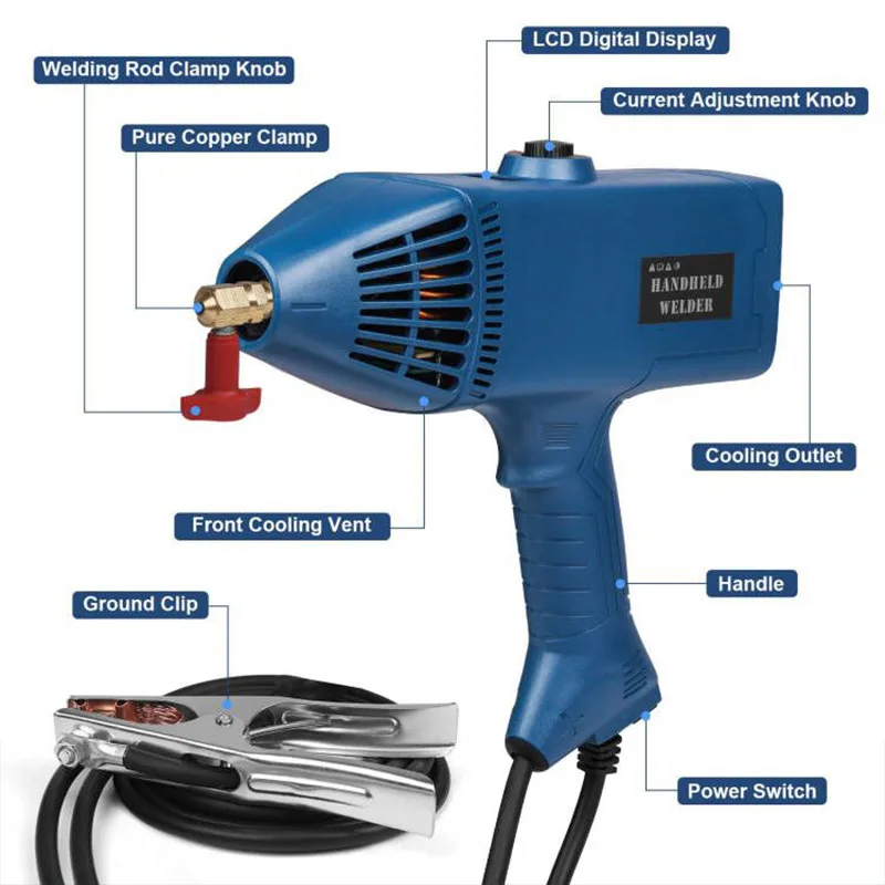 220V Portable Gun Welding Machine Welding Wire Industry Handheld Electric Machine Mini Small Household