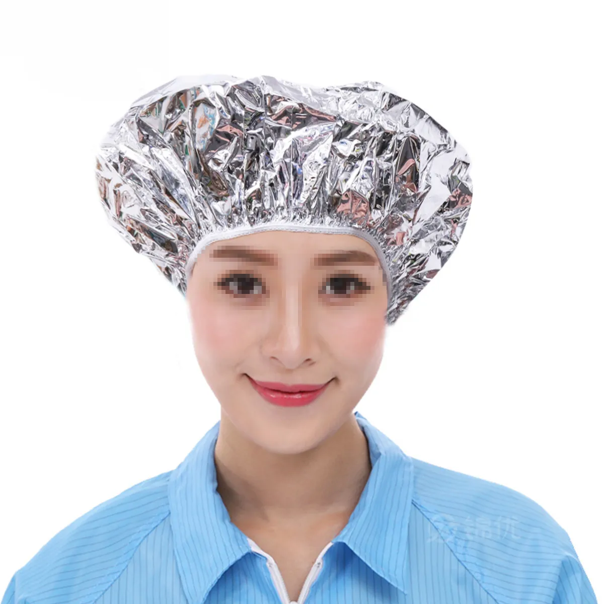 6개 알루미늄 호일 헤어캡 방수 탄성 목욕 샤워 히트캡 헤어 스타일링 딥 컨디셔닝 보호용