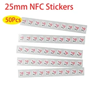 10/30/50pcs 25mm NFC Stickers ISO14443A 13.56MHz NTAG 215 504 Bytes Universal Label RFID Tags for All NFC Phones Adhesive Tag 1