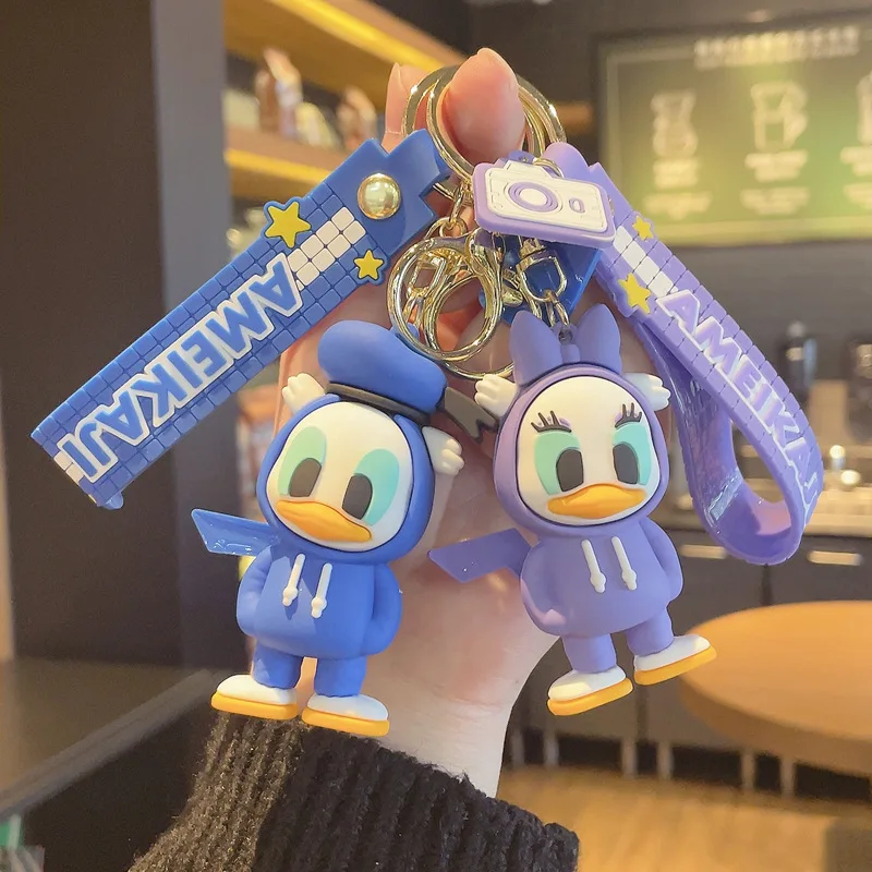 Kawaii Disney Anime Series Stitch Cartoon Keychain Trinkets Schoolbag Doll  Car Key Chain Couple Pendant Boy Girl Festival Gift