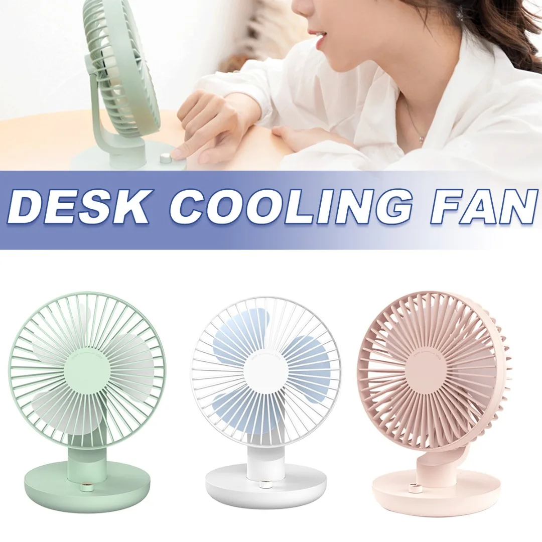 

White/Green/Pink Portable Mini USB Electric Desktop Fan 120 Degree Rotation Desk Cooling Quiet Fans For Home Office