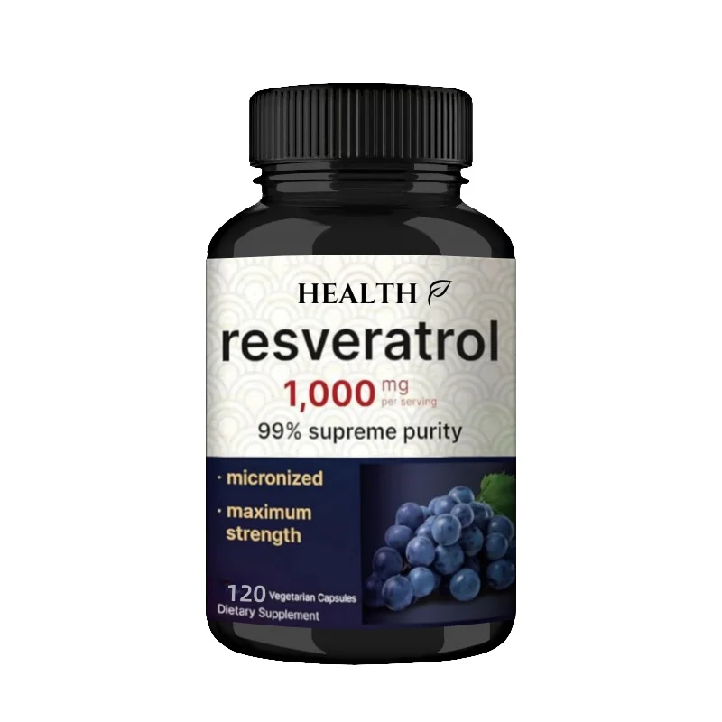 Resveratrol Capsule Supplement Supports Healthy Heart Immunity Brain Skin Antioxidant Promotes Overall Health