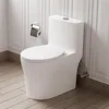 Compact One Piece Toilet, Quiet Dual & Powerful Flush Modern Toilet, Space Saving Toilet with Soft Close Toilet Seat 1