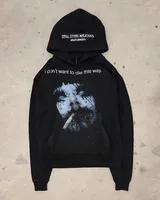 Y2k Streetwear Gothic Cartoon Letter Oversized Hoodie Men's Fashion Harajuku Loose and Versatile Long Sleeve Hoodie 1