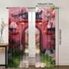 2pc,  Window Drapes Garden6 Polyester,Without Electricity Birthday Party Suitable for Holiday Decorations 5