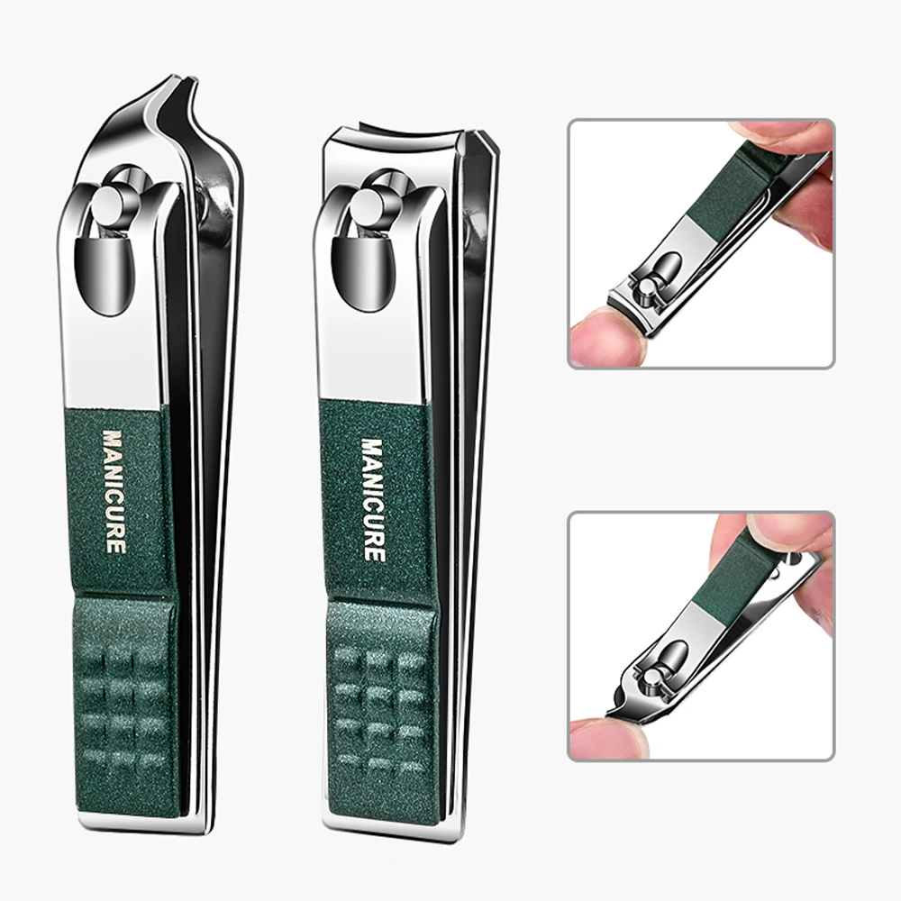 Manicure Sets Ouriner 6-18Pcs Portable Manicure Sets Pedicure Kits Bright Black Nail Clipper Set Personal Care Tools Eyebrow Scissors