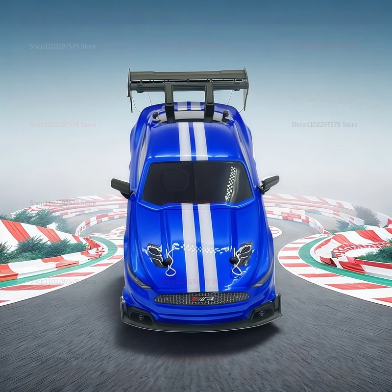 1:24 GTR 미니 RC카, 빠른 4륜구동 충전식 장난감 (어린이, 남아, 여아, 성인용) 실내외 레이싱, 생일 선물, 재미있는 선물