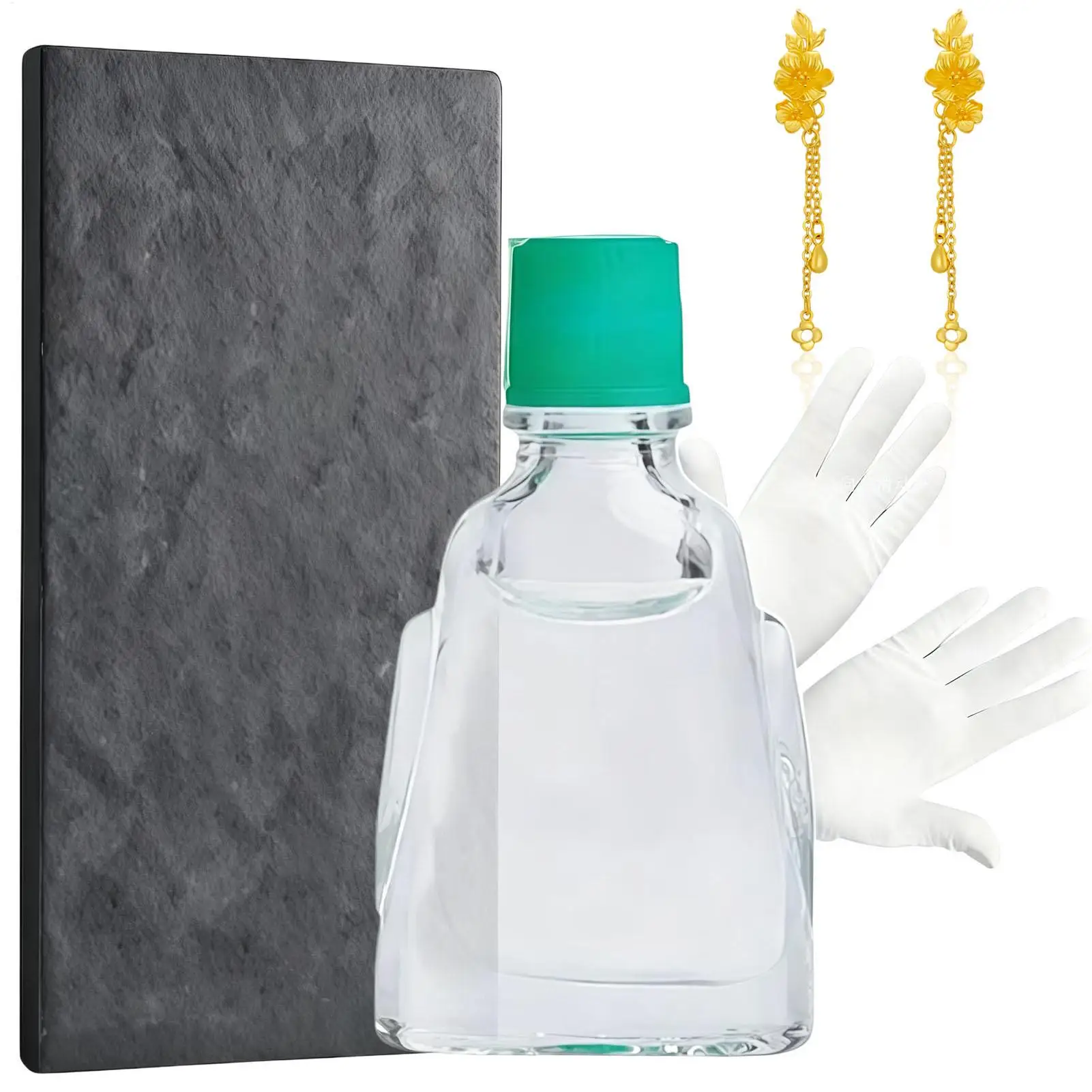 Gold Testing Kit with Practical Jewelry Test Stone and Solution
