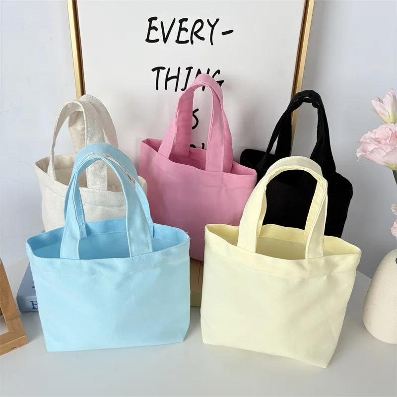 Korean Canvas Tote Bag - Stylish Solid Color Shopper's Essential