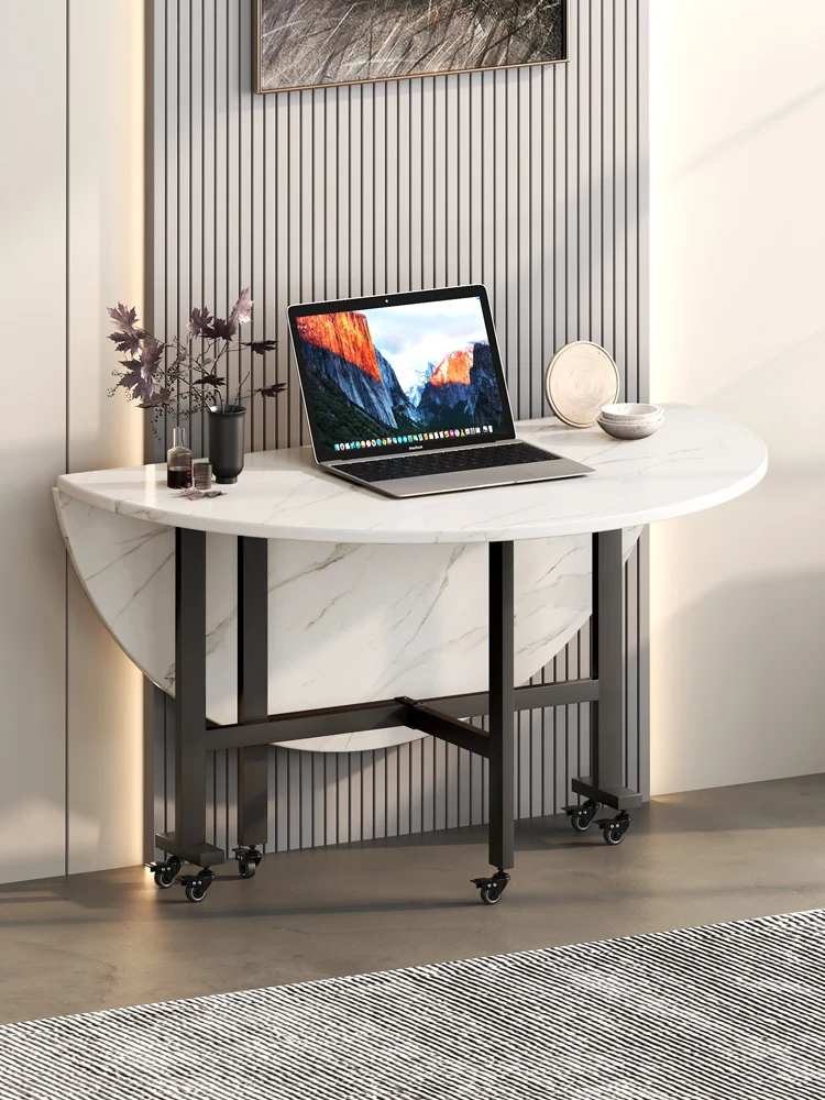 Household folding dining table small apartment multifunctional table