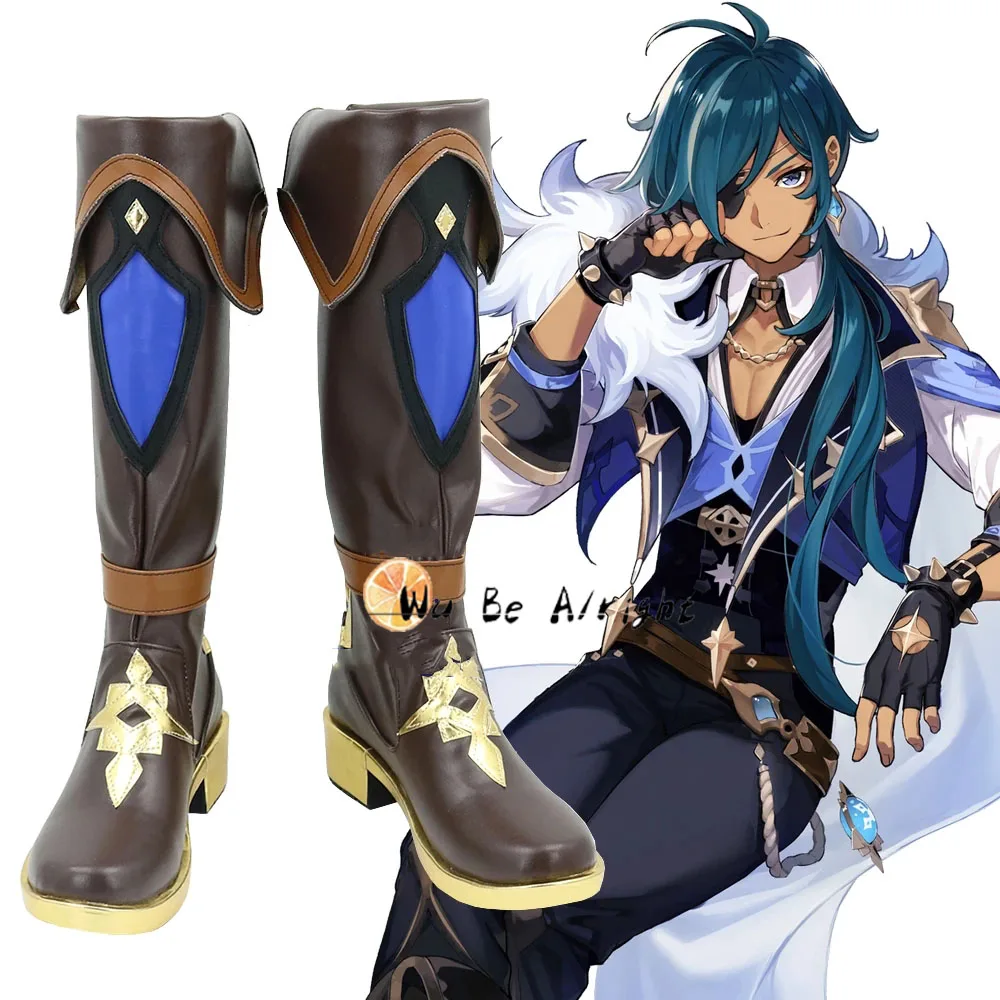 

Anime Game Genshin Impact Kaeya Halloween Party Shoes For Women Men Carnival Party Custom-made Costumes Prop