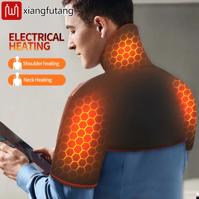 Coussinets de massage chauffants électriques pour les épaules, le cou et le dos, gilet doux chauffant pour le corps d'hiver, compresse chaude, soulage la Fatigue