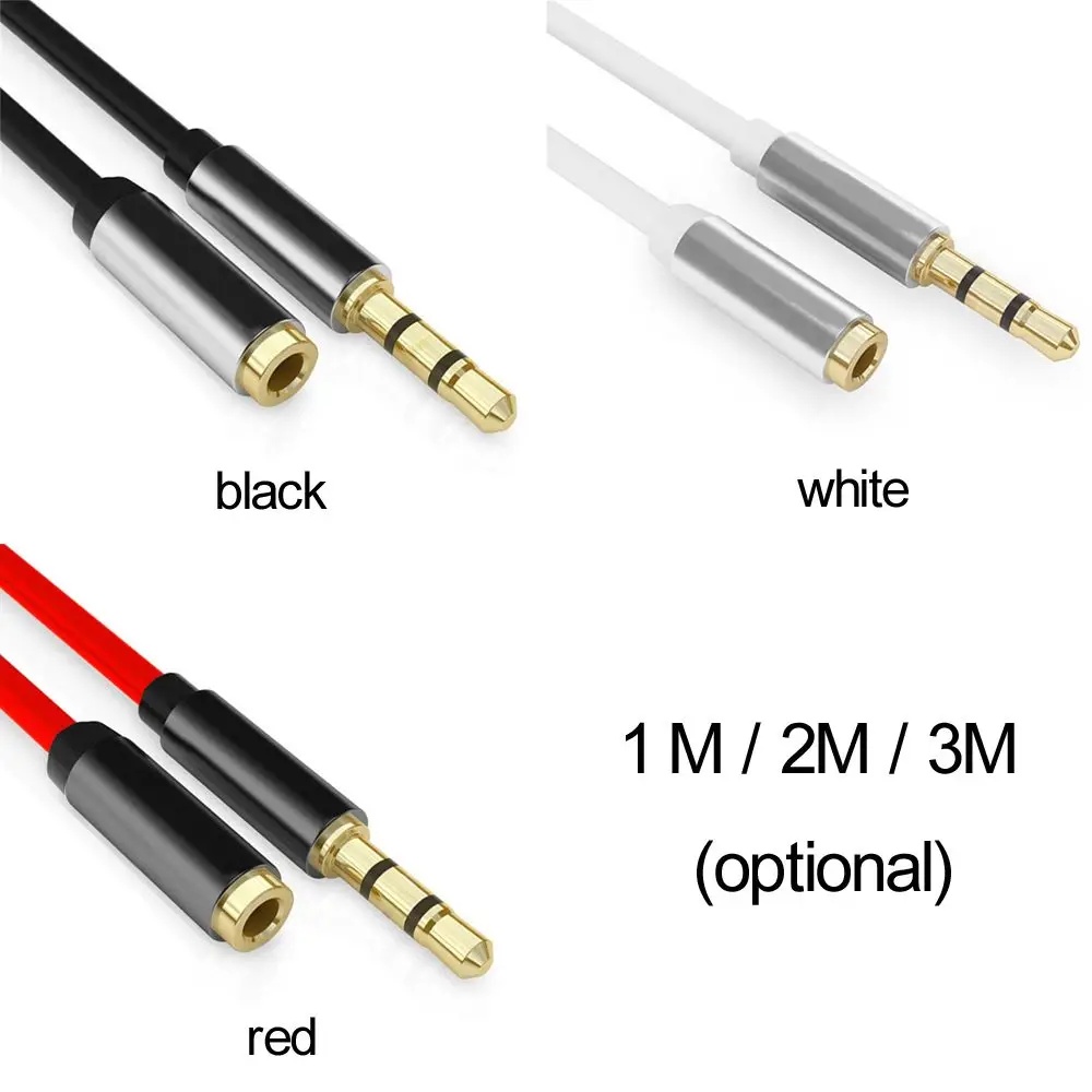 Premium Gold Plated 3.5mm Audio Extension Cable - Male to Female Stereo Earphone Extender