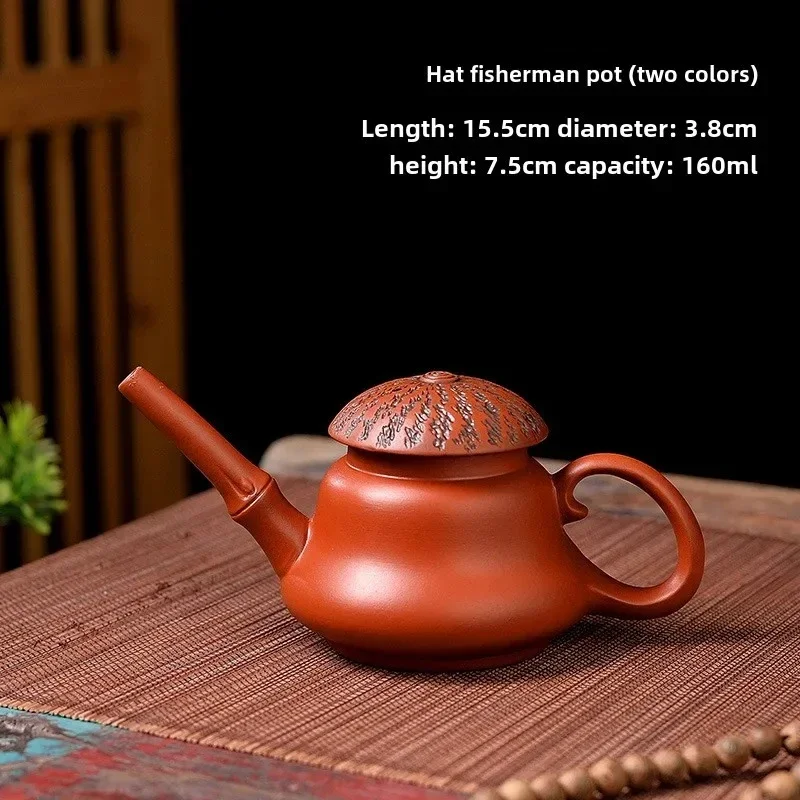 170ml Kung Fu Zisha Hand playing Teapot Yixing Purple Clay Mini Pot Small Capacity Kettle Pure Teaware