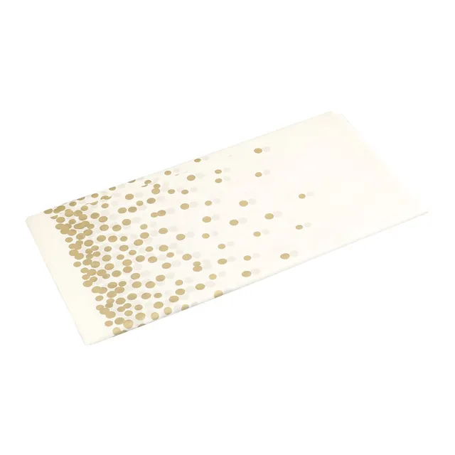 Plastic Disposable Tablecloth Rectangle Party Table Cover Gold Dot Waterproof Table Cloth for Wedding Birthday Party Decor 5