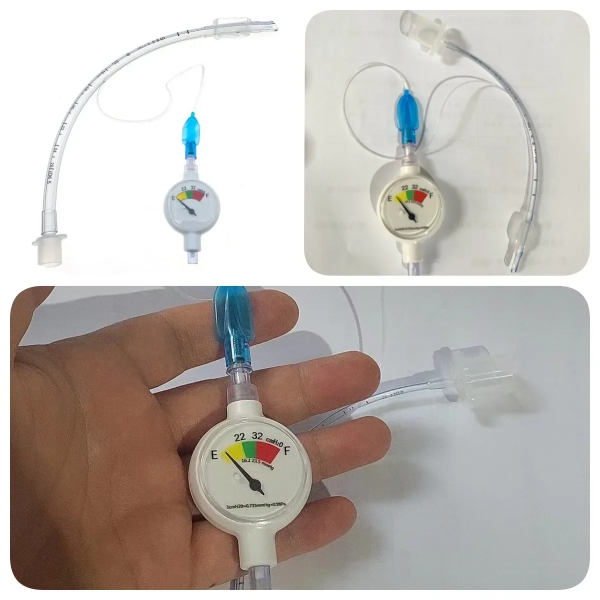Endotracheal Intubation Balloon Pressure Gauge Saturation Detection Device for Pet Animal Anesthesia Machine Accessories Clinic for Pet Anesthesia Machine Accessories Pet Surgical Accessories Airbag Pressure Gauge