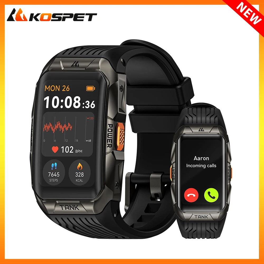 KOSPET TANK X2 Smart Watch For Men 3D Curved Screen 5ATM