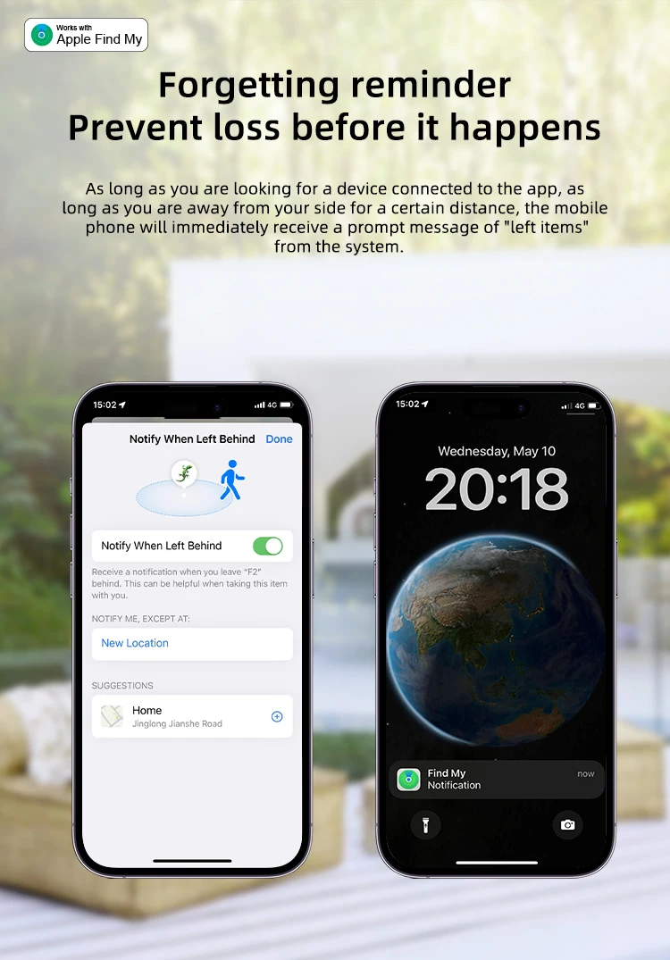 Timethinker Bluetooth GPS Tag Tracker Smart Locator Bag Kids Finder Works with Apple Find My ITag Anti Lost Reminder Device MF1 5