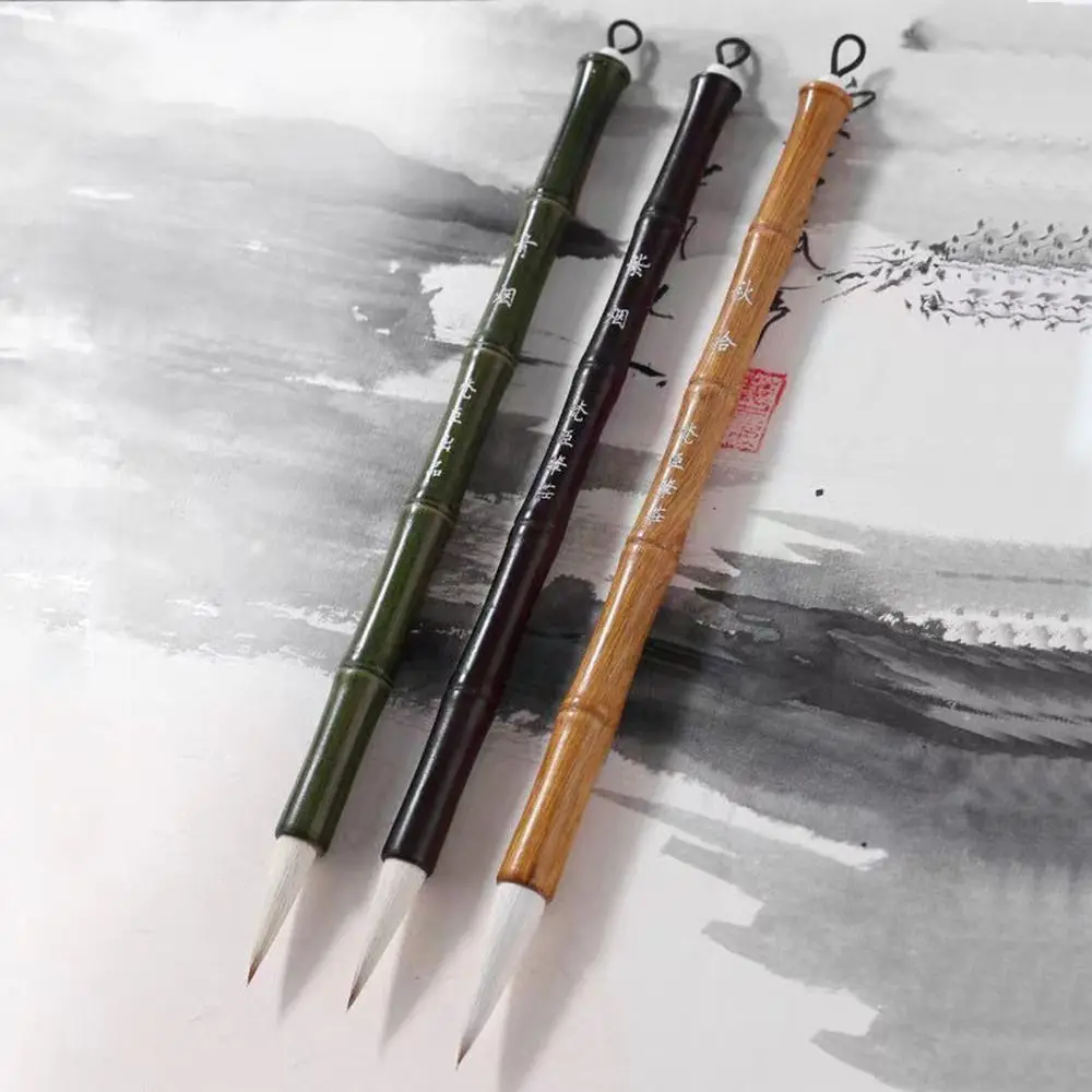 

Щетка с бамбуковыми суставами, Классическая и красивая, кисть для традиционной китайской каллиграфии, тихая практика каллиграфии и спокойствие