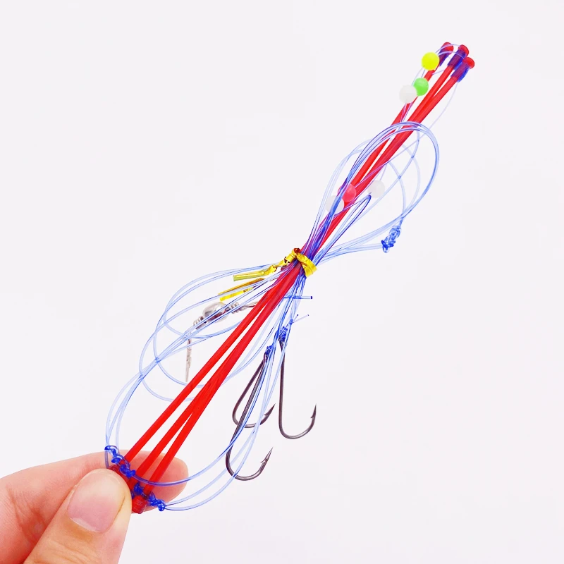 2 Pack * Fishing Sabiki Rigs String Hooks Sea Boat Fishing Traina Tonno Lure Rig 3 Arms Balance Pro Rig Bait Hook