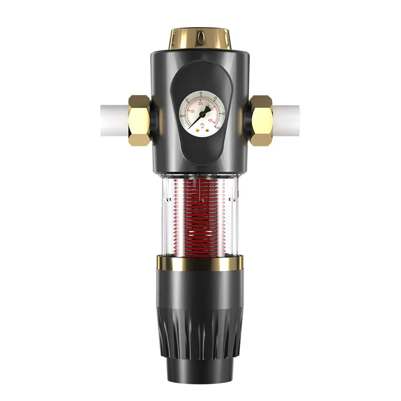 Automatic Flushing Purifier System,Reusable Whole House Spin Down Sediment Water Filter Backwash Prefilter