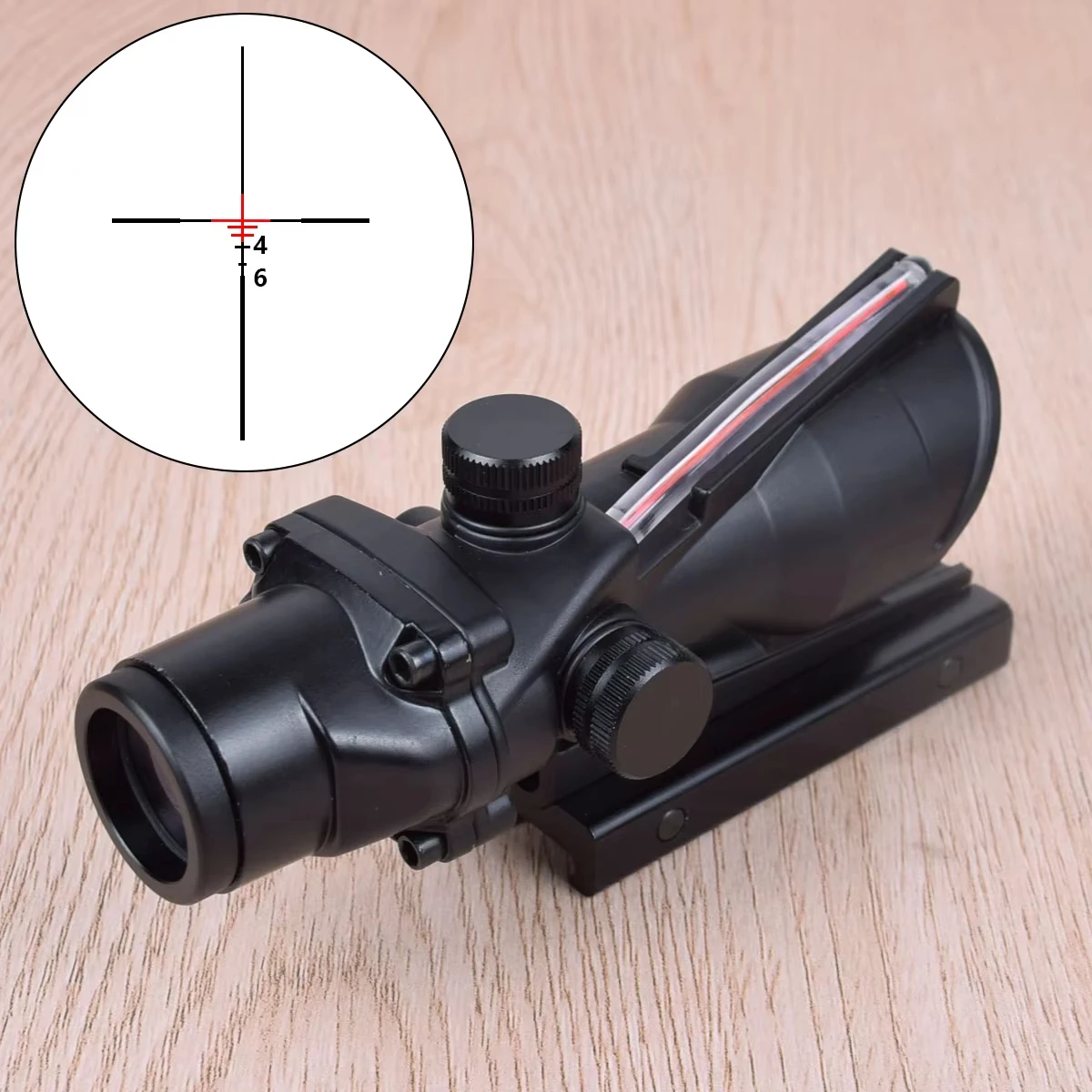Hunting Riflescope Chevron Cross 4X32 Fiber Optical Scope Red Green Illuminated Tactical Optical Sight Airsoft AR15 HK416 tactical magnifier scope rifle scope