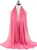 Nouveau foulard en mousseline uni pour femme, prêt-à-porter, hijab instantané, châle musulman, hijabs islamiques, écharpe arabe, foulards pour la tête