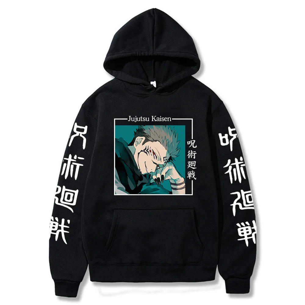 

2023 Fashion Anime Jujutsu Kaisen Hoodie Pullover Outdoor Jogging Sport Tops Winter Autumn Long Sleeves Fleece Sweatshirt