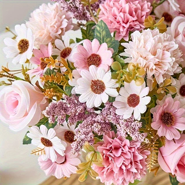 1/3/5pcs Rose Hydrangea Daisy Artificial Flowers