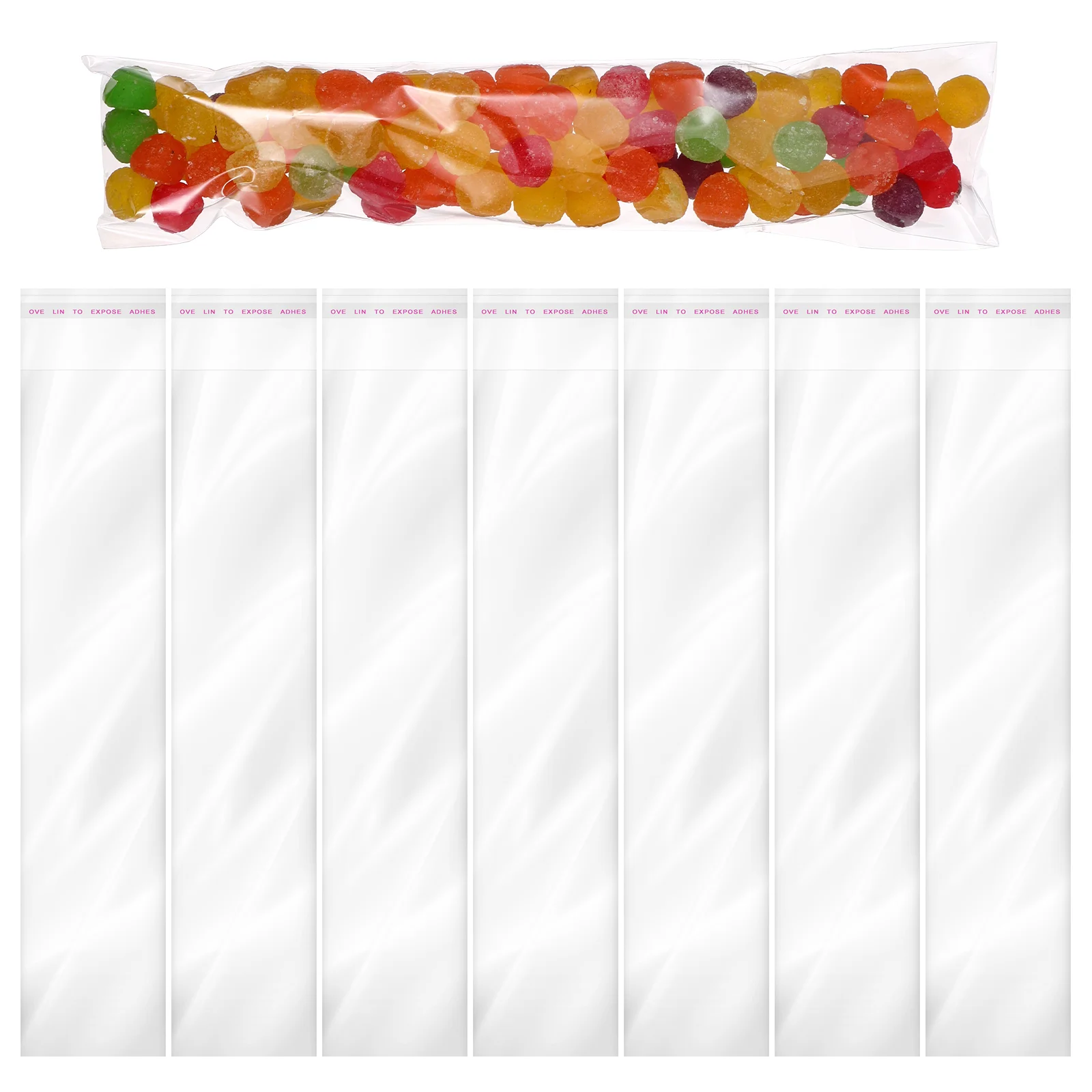 

Self Sealing Bag Self-Sealing OPP Slender Adhesive Cello Gift-giving Treat Candy Storage Cookies