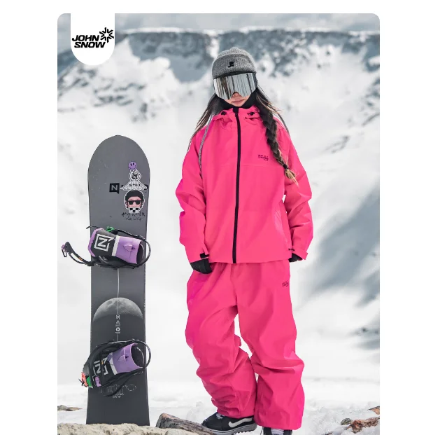 John Snow New Warm Snow Wear For Men And Women Waterproof Breathable Snowboard Jacket And Pants Outdoor Professional Ski Suit