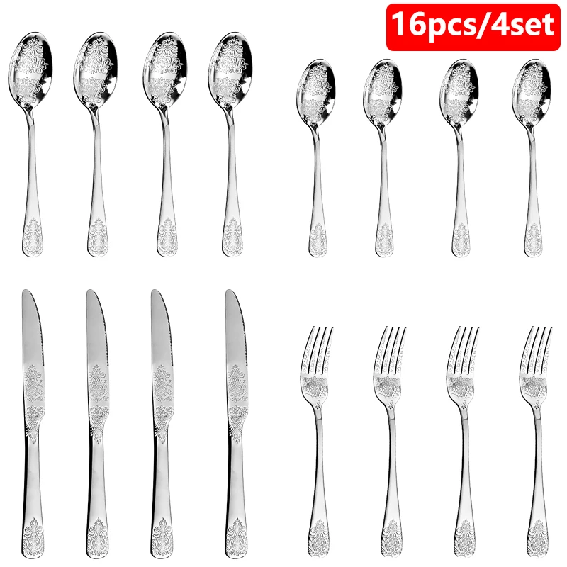 16pcs Silver