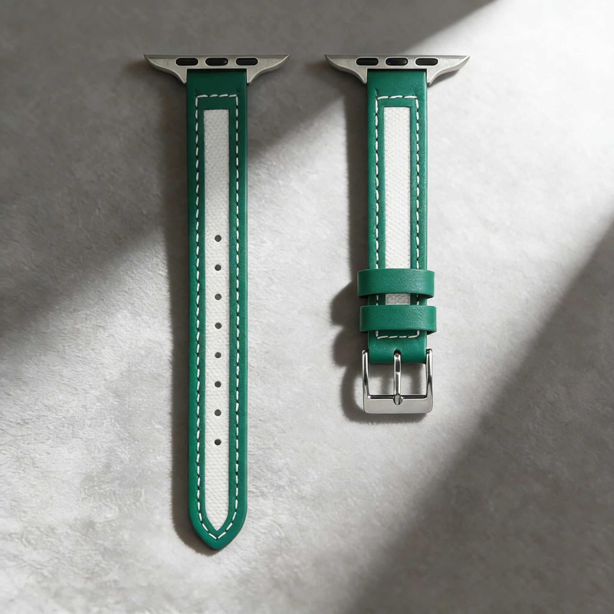 Elegant Leather Canvas Wristband