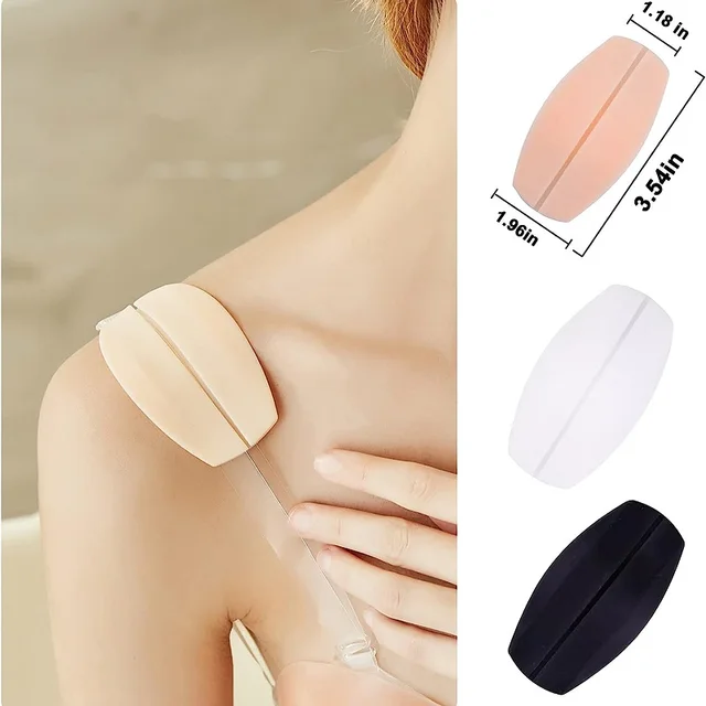 Silicone Bra Strap Cushions Holder Non-Slip Pliable Shoulder Protectors  Pads Ease Shoulder Discomfort (Hold) Multicoloured,1Pair