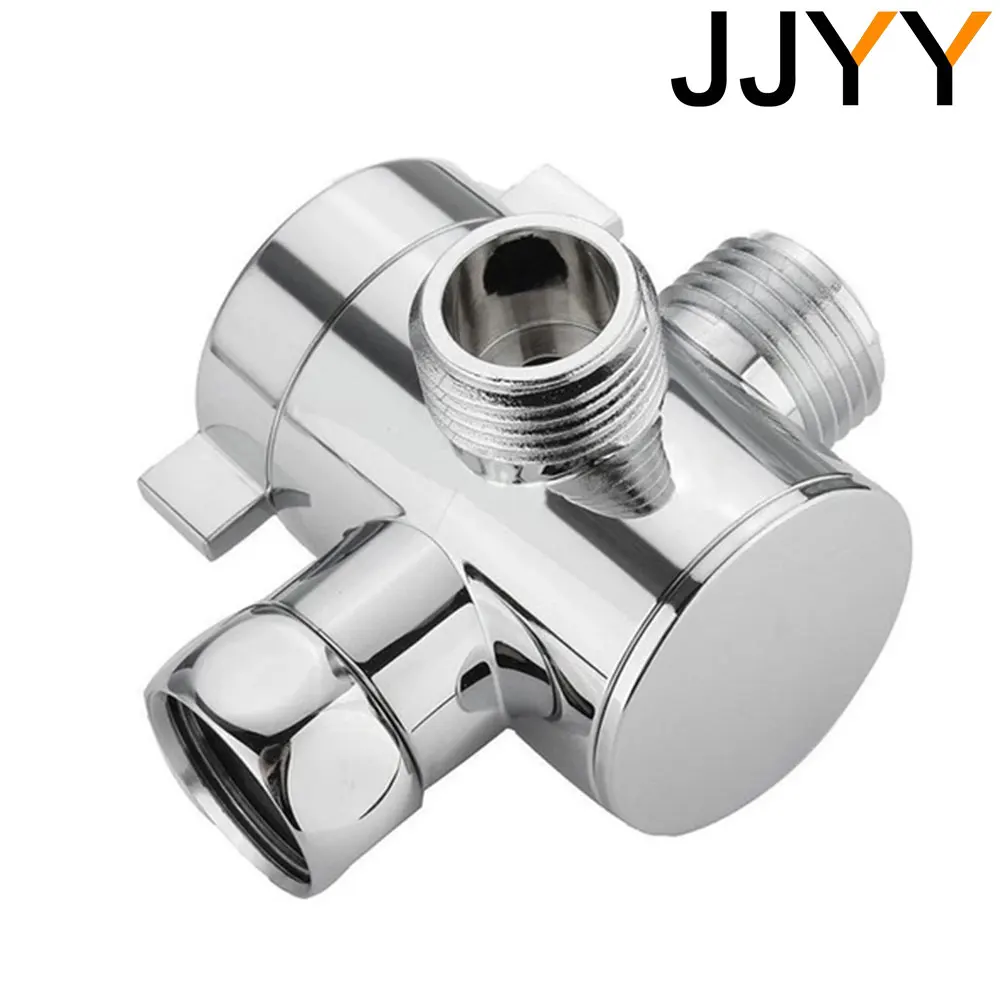 Shower Diverter Valve JJYY Multifunction 3 Way Shower Head Diverter Valve G1/2 Three Function Switch Adapter Connector