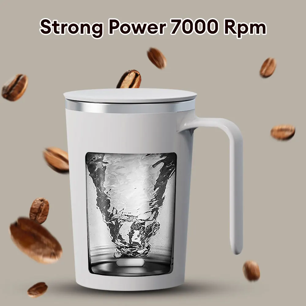 New Automatic Stirring Magnetic Mug Creative Stainless Steel Electric Mixing Cup Portable Coffee Mug Mixing Cup Water Bottle