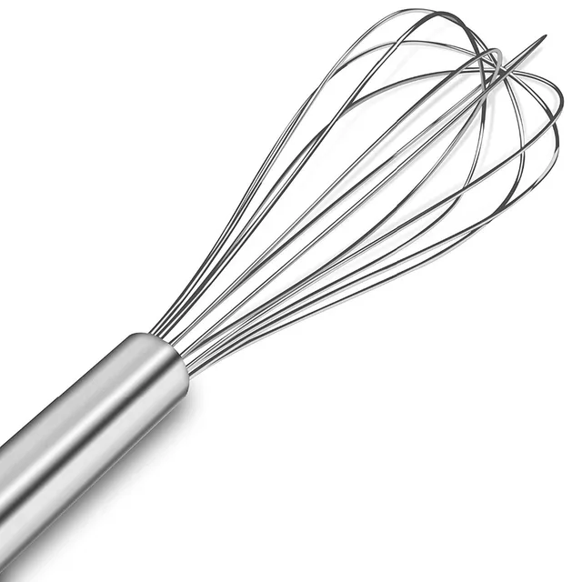LMETJMA 8" 10" 12" Egg Whisk Stainless Steel Egg Whisk Kitchen Wire Balloon Whisk Milk Egg Beater Egg Mixing Mixer Tools KC0231 3