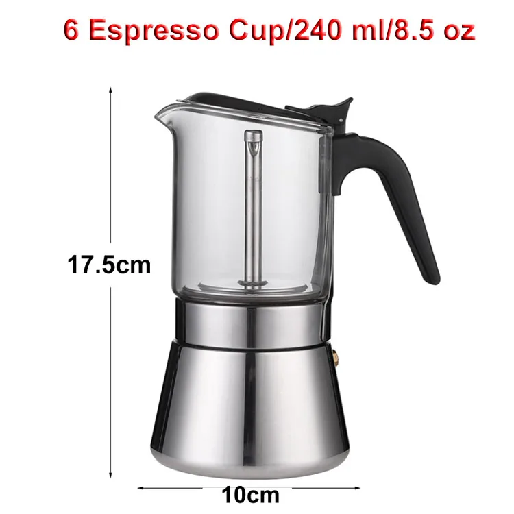 12 Cup Stovetop Espresso Maker Stainless Steel , 17.5 oz - On Sale