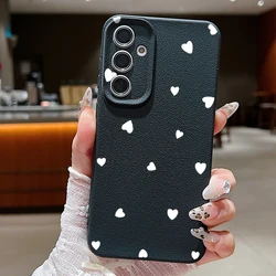 White Love Hearts Phone Case - Elegant Protective Cover for Samsung A57 (A517 Black)