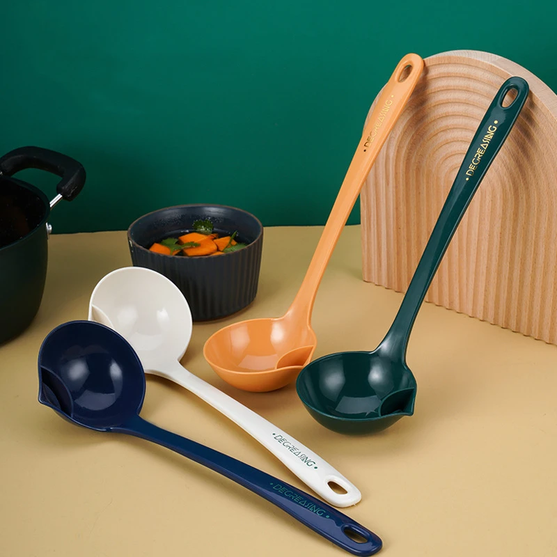 LongHandleKitchenFilterSpoonColanderOilSoupSeparator