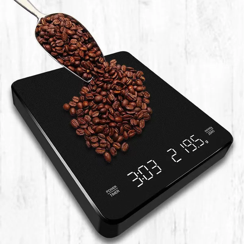 

New Arrival Electronic Drip Coffee Scale with Timer 3kg/0.1g Kitchen Scales Coffee Scale Smart 0.1g digital scale pour coffee