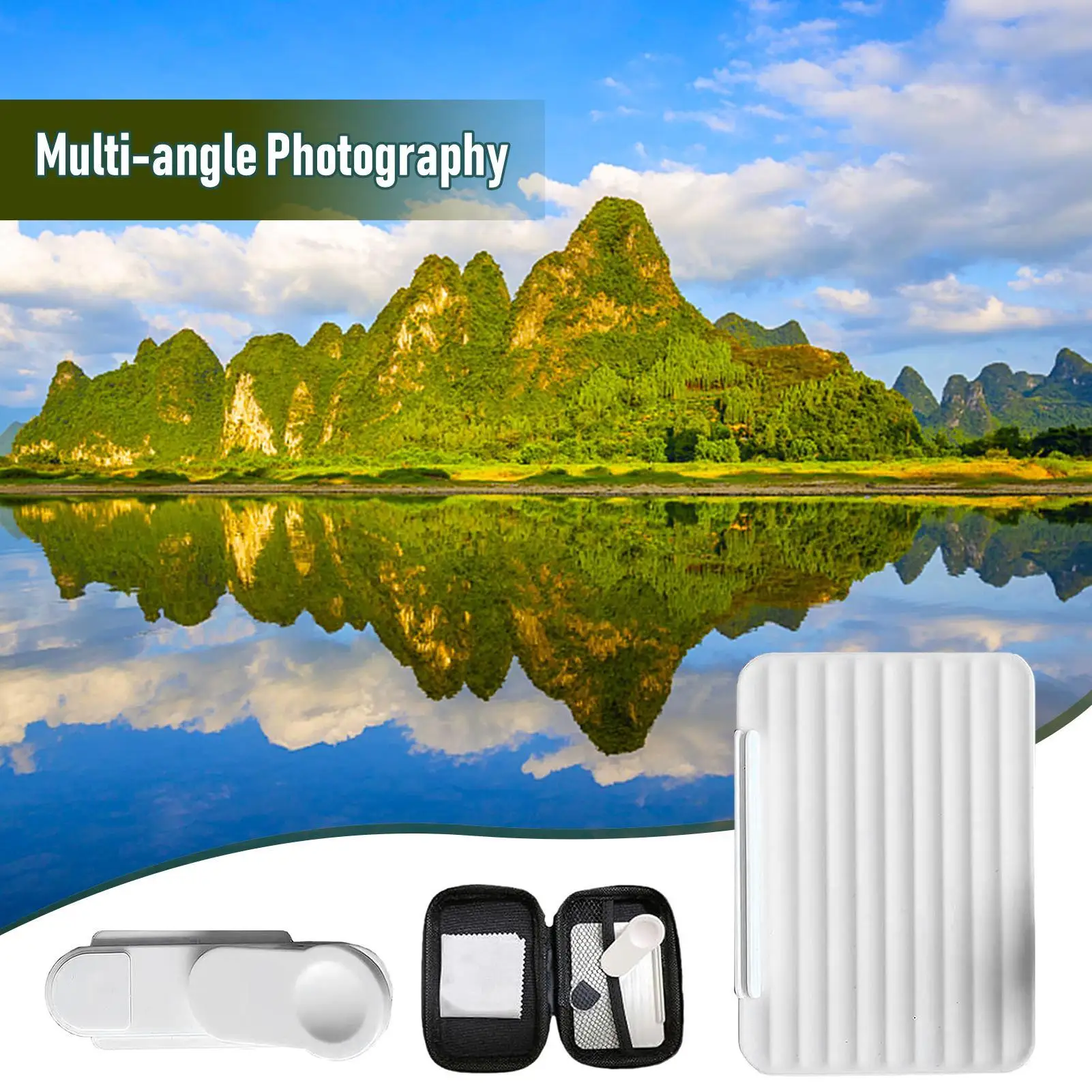 hot sale Smartphone Camera Mirror Reflection Clip Phone Selfie Reflector Tool Universal Adjustable Reflection Clip Kit