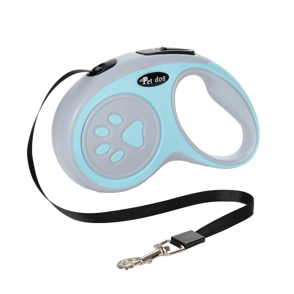 Retractable Pet Leash with One-Button Lock and Non-Slip Handle