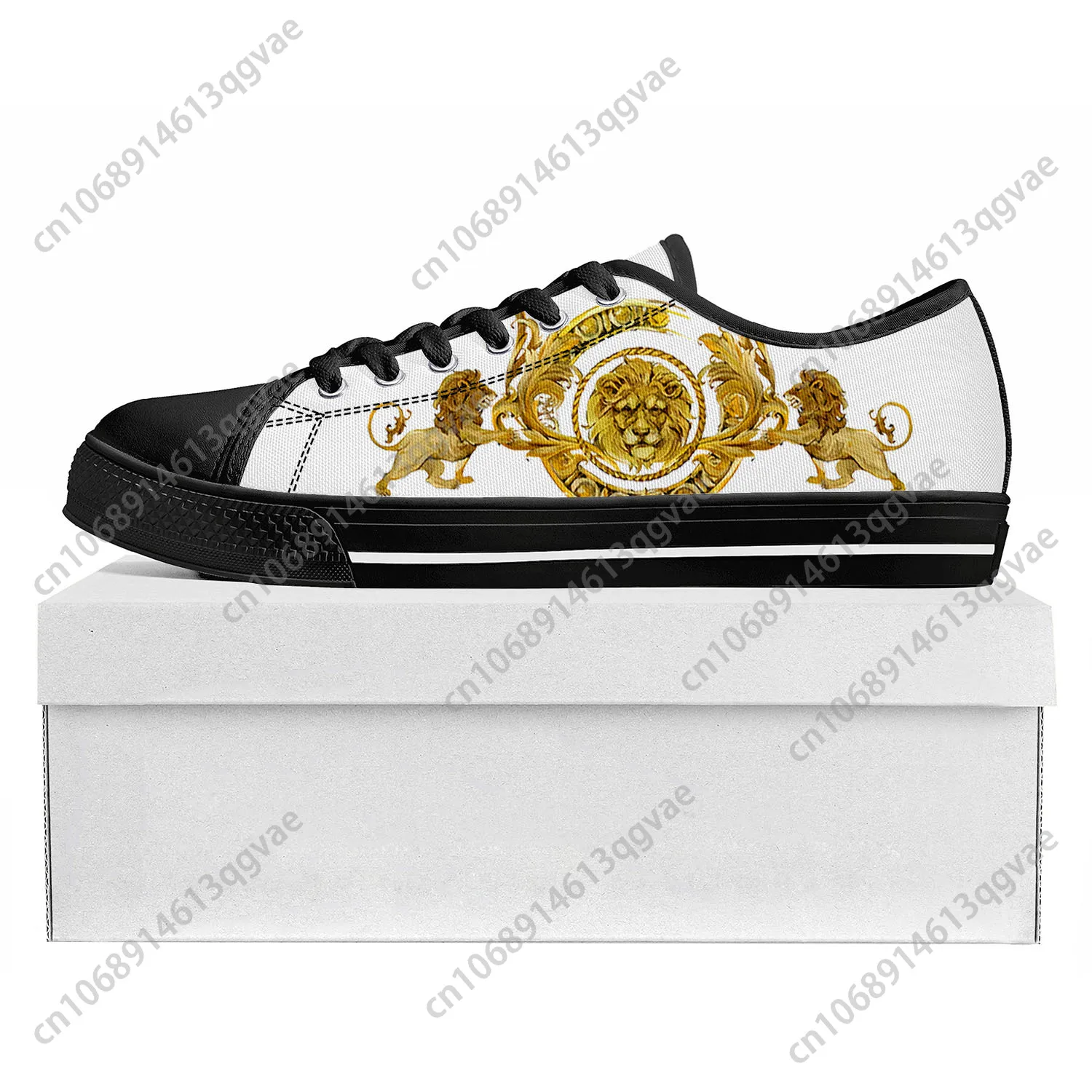 Golden Lion Head Lace Low Top High Quality Sneakers Mens Womens Teenager Tailor-made Shoe Canvas Sneaker Casual Couple Shoes