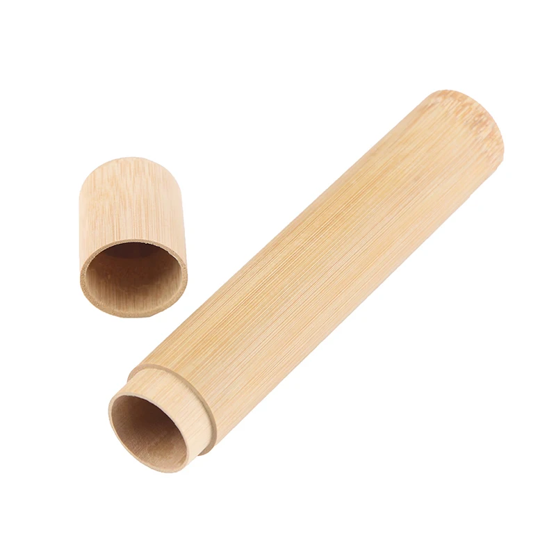 Natural Bamboo Toothbrush Tube Toothbrush Holder Case Bamboo 1Pcs