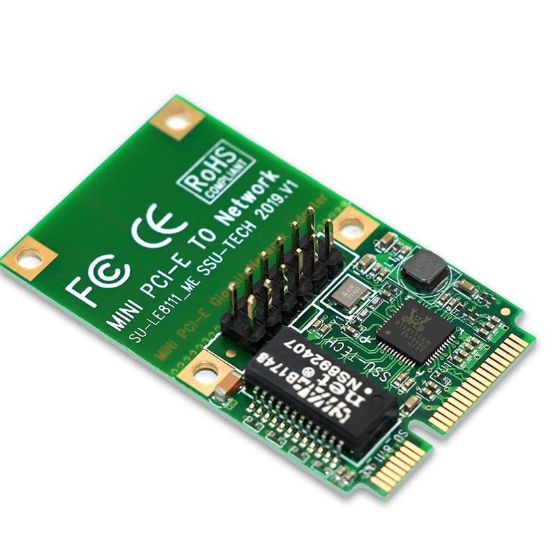 NEW Network Cards Mini PCIE/M.2/NMVE Network Card 1000Mb Gigabit Ethernet 10/100/1000Mb RJ45 LAN Network Adapter for Computer PC - 3